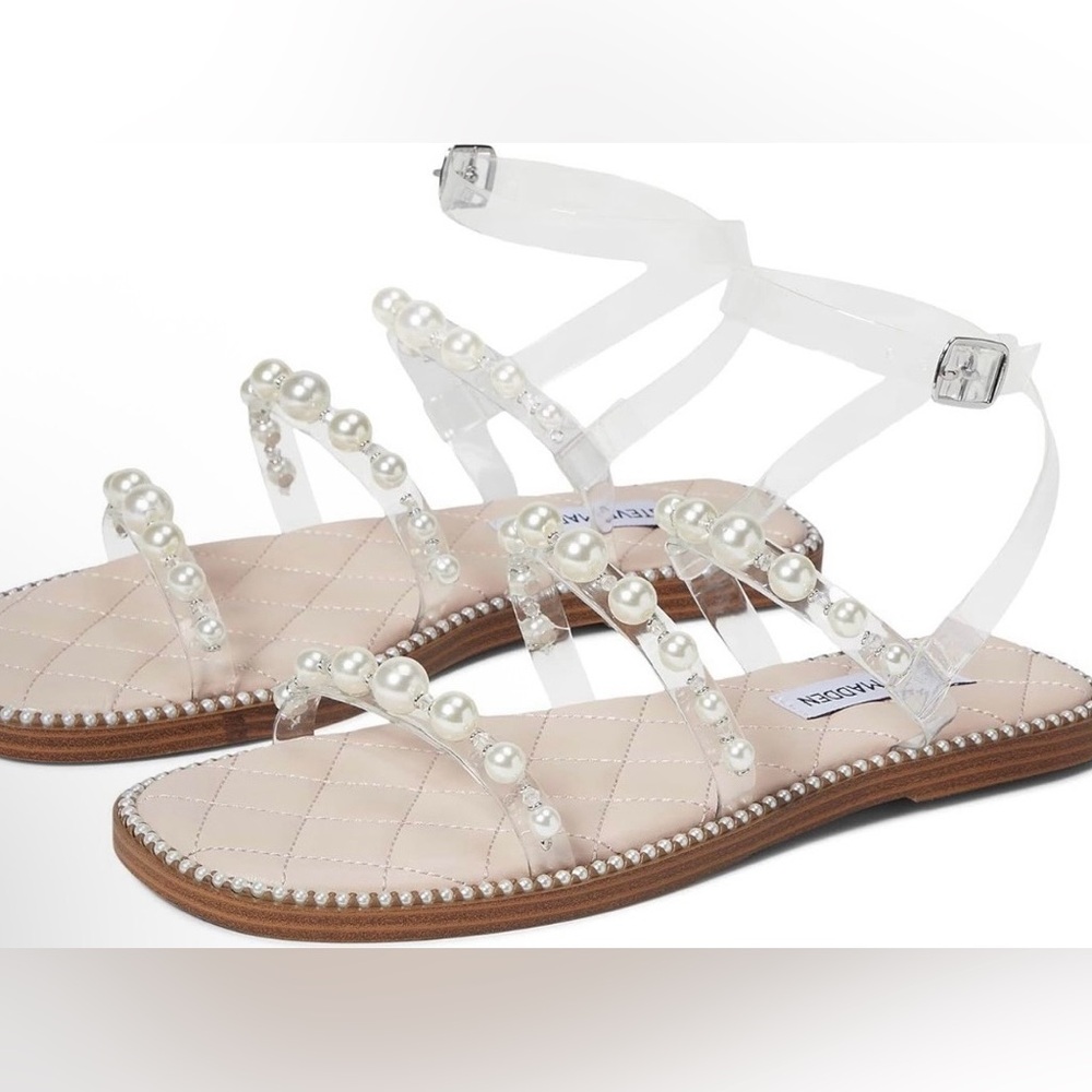 Steve Madden Pearl Sandals with Clear Straps